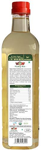 WOW Cooking Oils WOW Cooking Oils Organic Sun Flower Cooking Oil, 925 ml