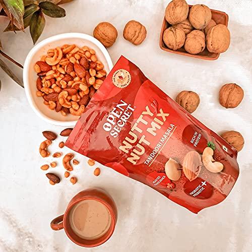 Open Secret Open Secret Nuts Combo |Pack of 4(135g each)|Caramel & Orange Cocoa Almonds| Cream & Onion Cashew|Tandoori Masala Mix|Roasted Dry Fruits|Immunity Booster|Gift hamper for Family/Friends/Kids