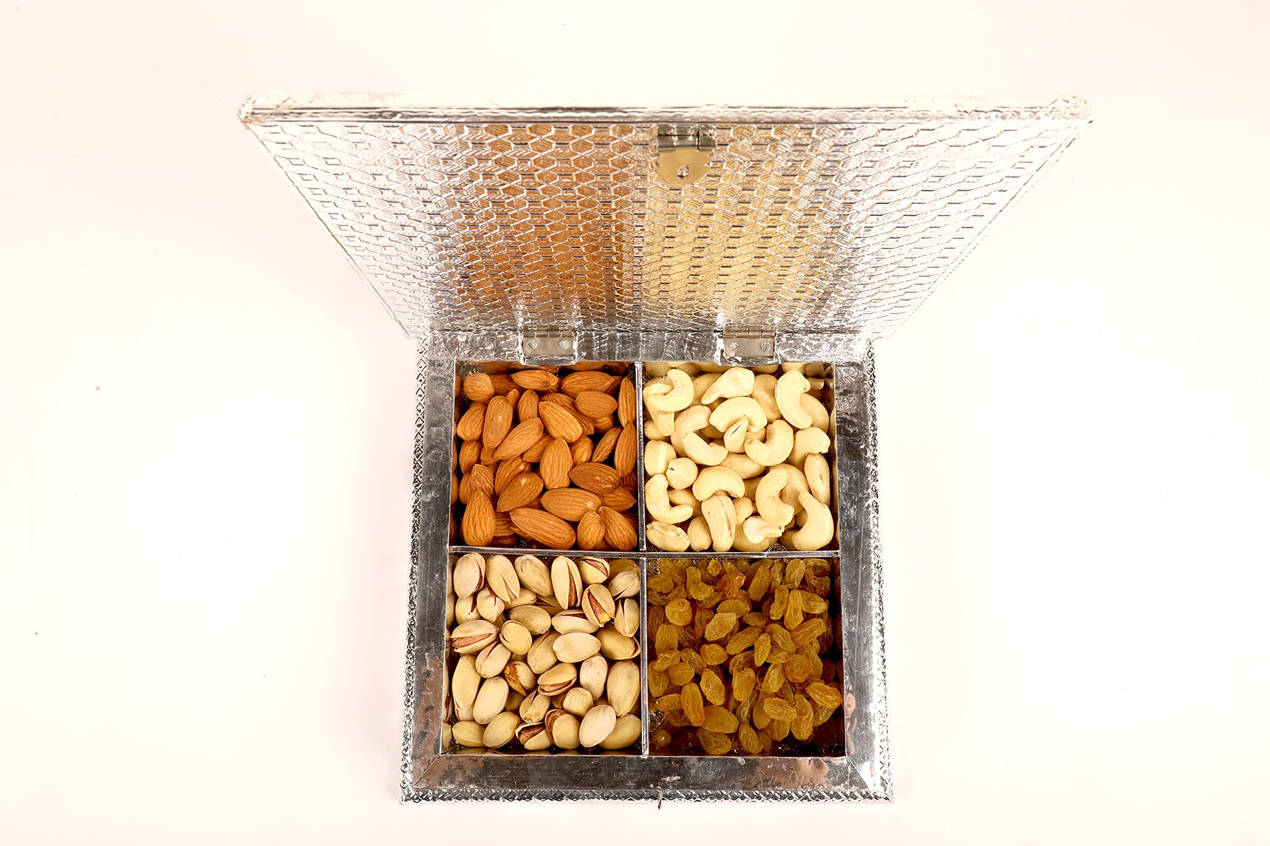 SHRI JAIN GROCERY SHRI Jain Grocery Dry Fruits Gift Box/Hamper Items (75 gm Each)(5) (Almond, Rasin, Cashew and Pista)