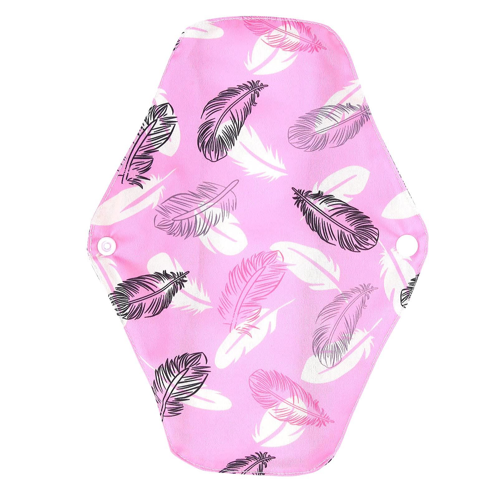 METW Cloth Pads Menstrual, Highly Breathable Skin-Friendly Super Soft Fabric Cloth Menstrual Pads Washable for Women for Menstruation(M Code)