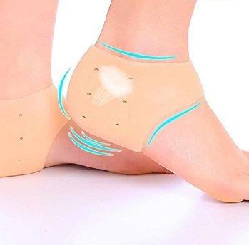 SPARSH 4.0 SPARSH 4.0 Silicone Gel Shock Absorption Heel Sleeves-The Best For Protecting Your Sore Feet From The Aches&Pains Of Plantar Fasciitis,Foot Pain,Heel Spurs&Cracked Heels-Breathable&Well-Made-1 Pair