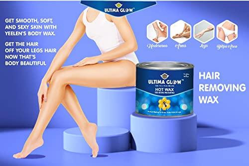 ULTIMA GLOW ULTIMA GLOW dark chocolate strip and stick wax 600 gram Hair Removal Wax For Arms, Legs, Chest, Back, and Full Body | Men & Women | Tan Removal | All skin Type (blue)