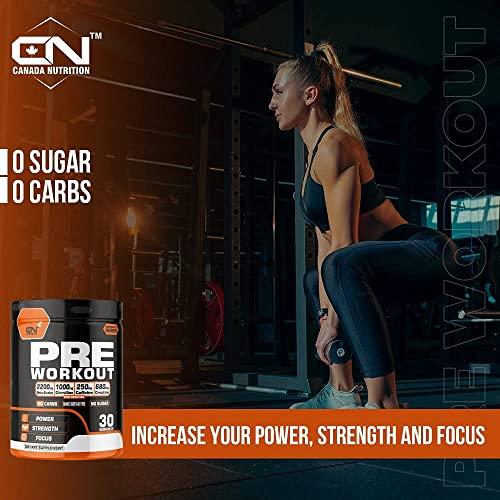 Canada Nutrition Canada Nutrition Core Pre Workout Powder with Creatine for Performance, Beta Alanine for Muscle, L-Citrulline for Max Pump & Next Generation Preworkout Formulation Caffeinated for Sustained Energy - For Men & Women [31 Servings - Cola]