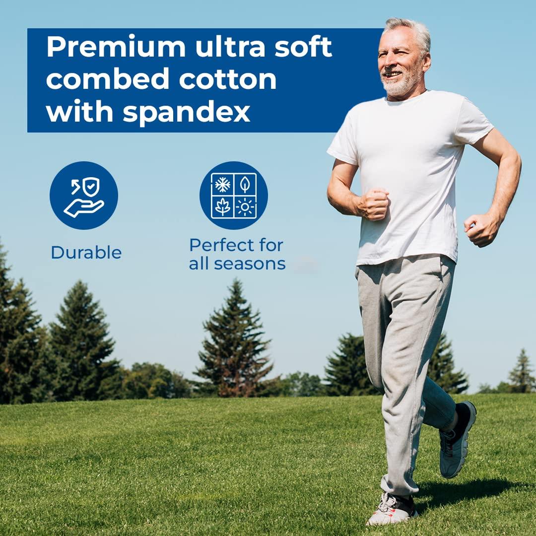 Dr Foot Dr Foot Diabetic & Arthritis Socks Anti-Microbial And Anti-Odour Over the Knee Socks Ultra-Soft Cushioned Sole Premium Combed Cotton Unisex, Free Size 2 Pairs (Black, White) (Pack Of 2)