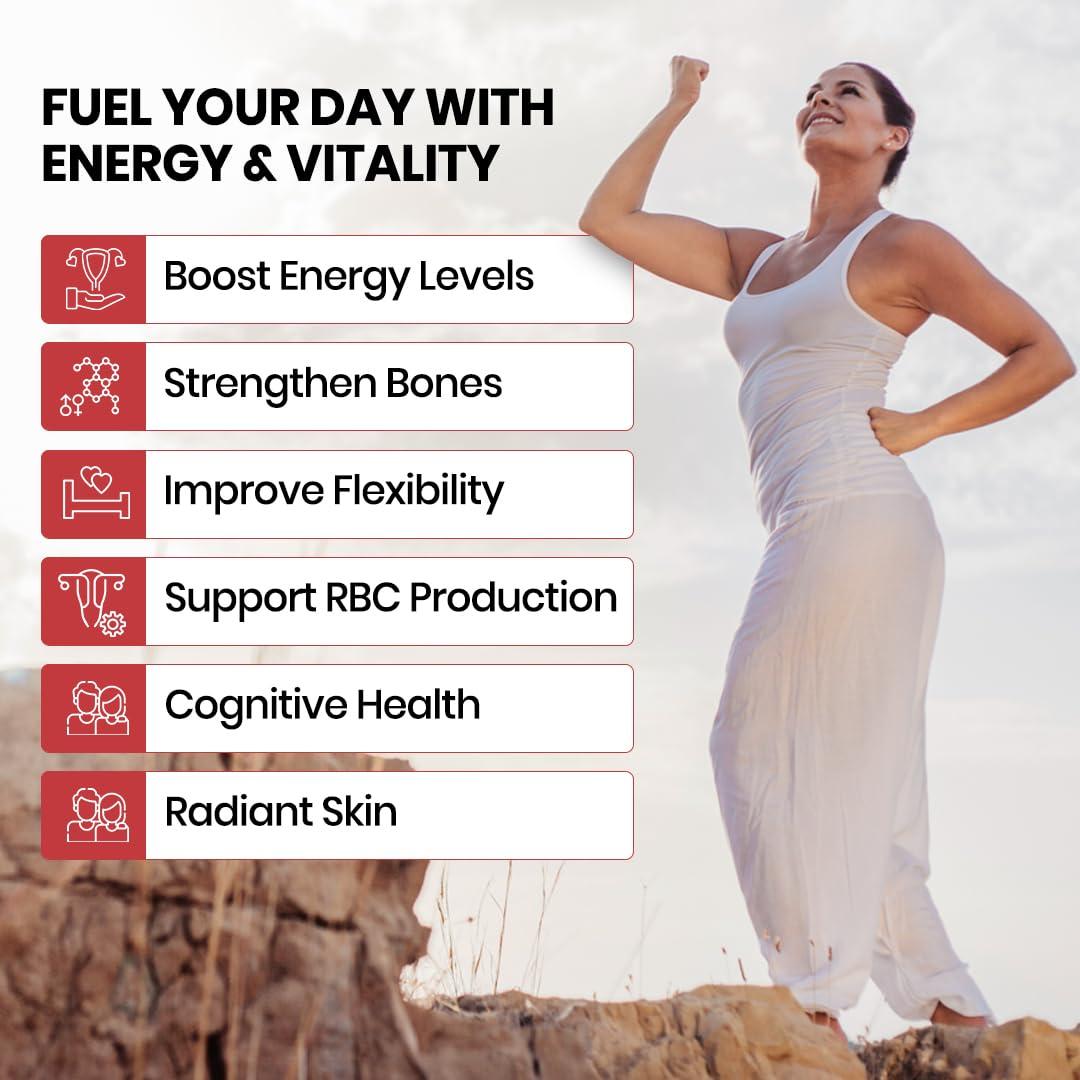 HIMALAYAN ORGANICS Himalayan Organics Vitamin B Complex with 100% RDA B1, B2, B3, B5, B6, B7, B9 & B12 | Hair Growth, Energy & Immunity | Youthful Skin - 120 Veg Tablets