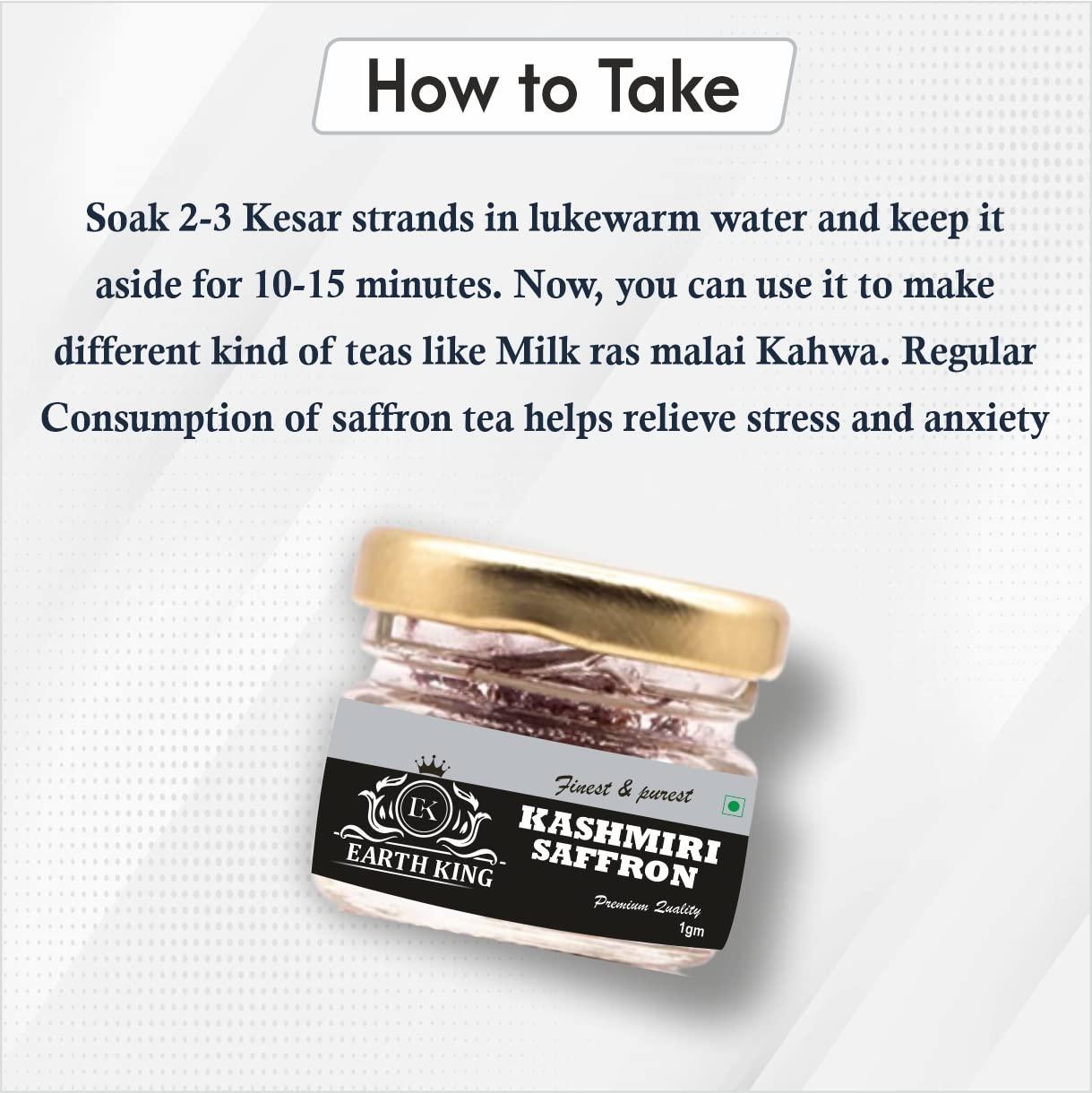 EARTH KING EARTH KING Kashmiri Shilajit/Shilajeet Resin | Raw Shilajit | Shudh Shilajit | Original Shilajit (Semi Liquid) - 20G with Pure A++ Grade Kashmiri Saffron 1GM Combo Pack