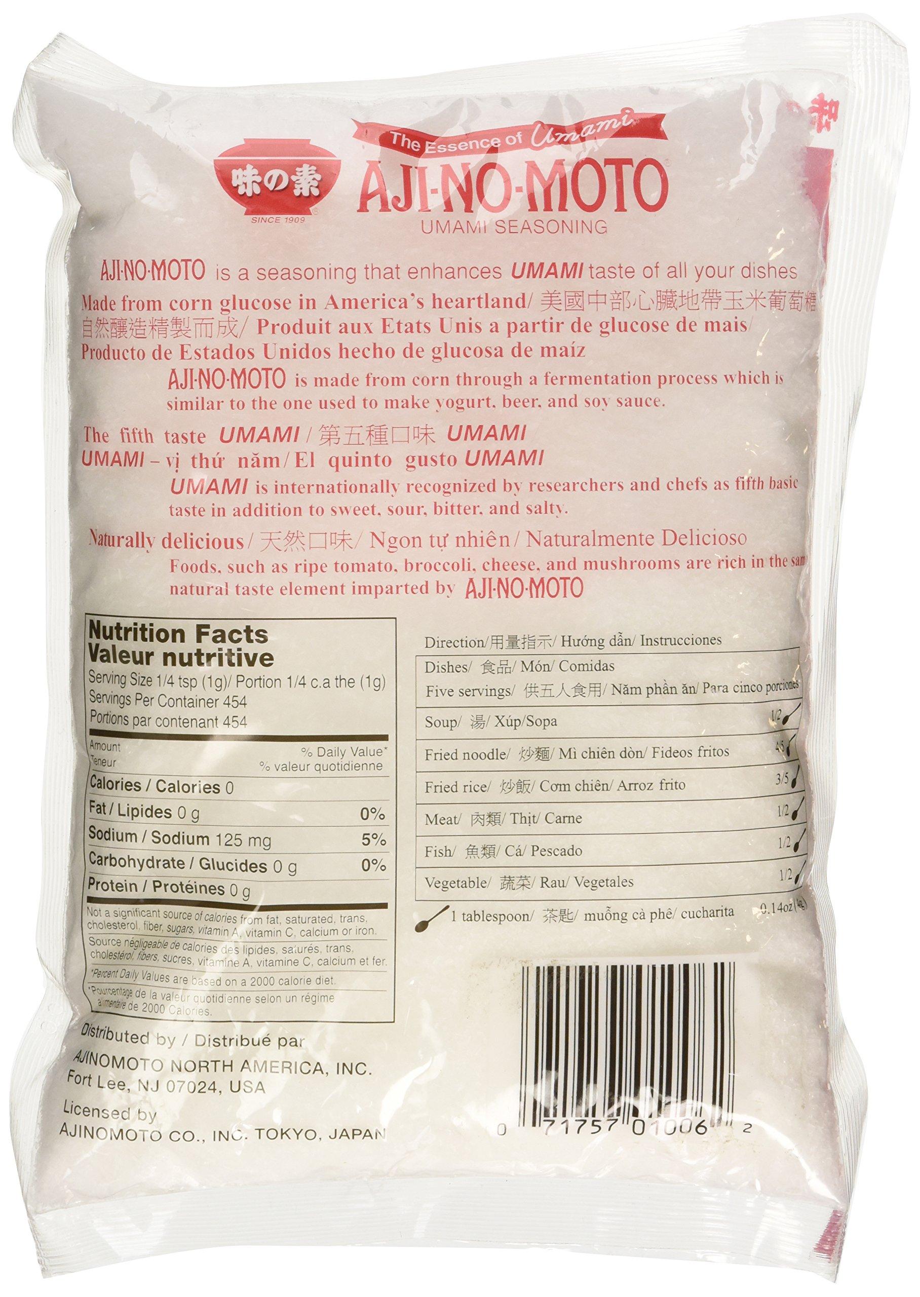 Ajinomoto Aji No Moto Ajinomoto Monosodium Glutamate Umami Seasoning 454g / 1LB / 16oz HALAL