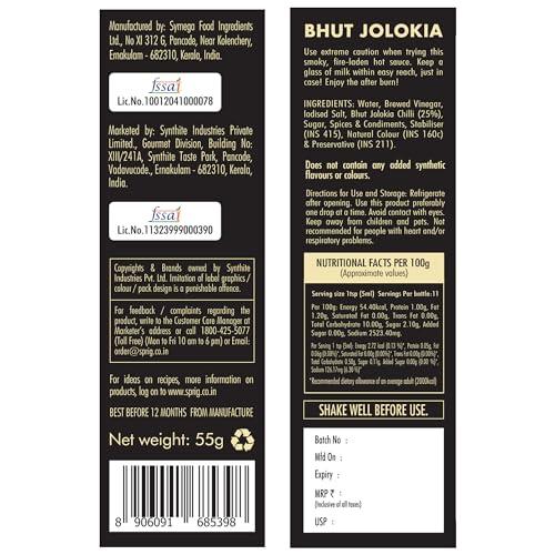 S P R I G Sprig Bhut Jolokia Sauce | Made with Worlds hottest Ghost Peppers | 75,000 SHU | 55 gms