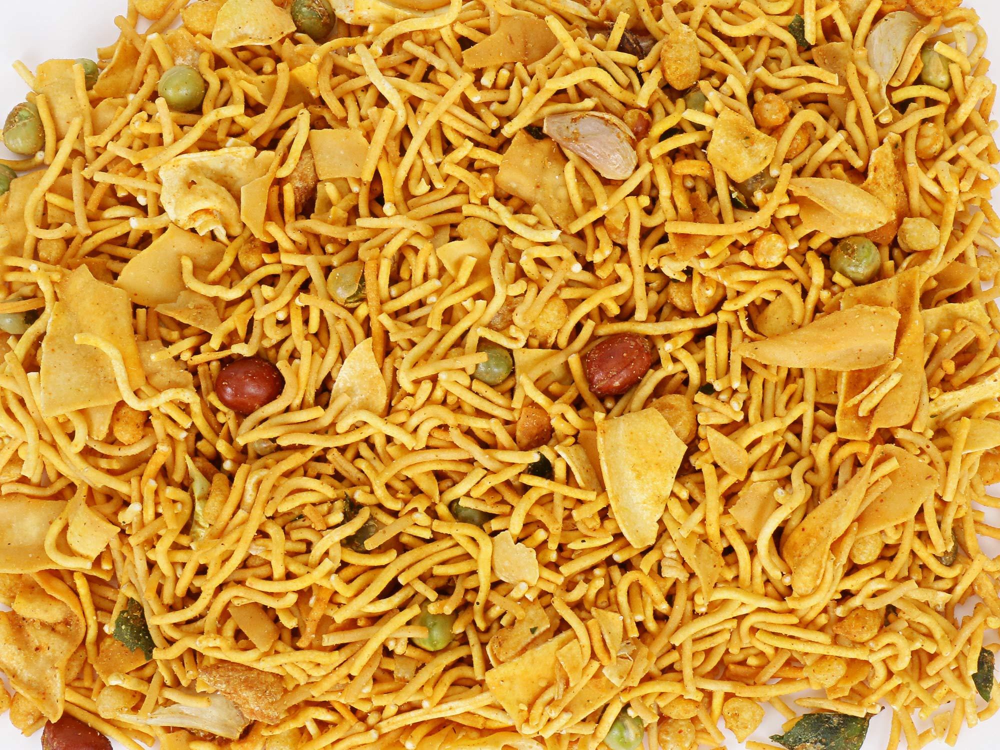 LEMOR LEMOR Garlic Chiwda, Spicy mixture Namkeen Lasun Mix Tea Time Snacks for Foodie Indians - 200g x 2 Pack