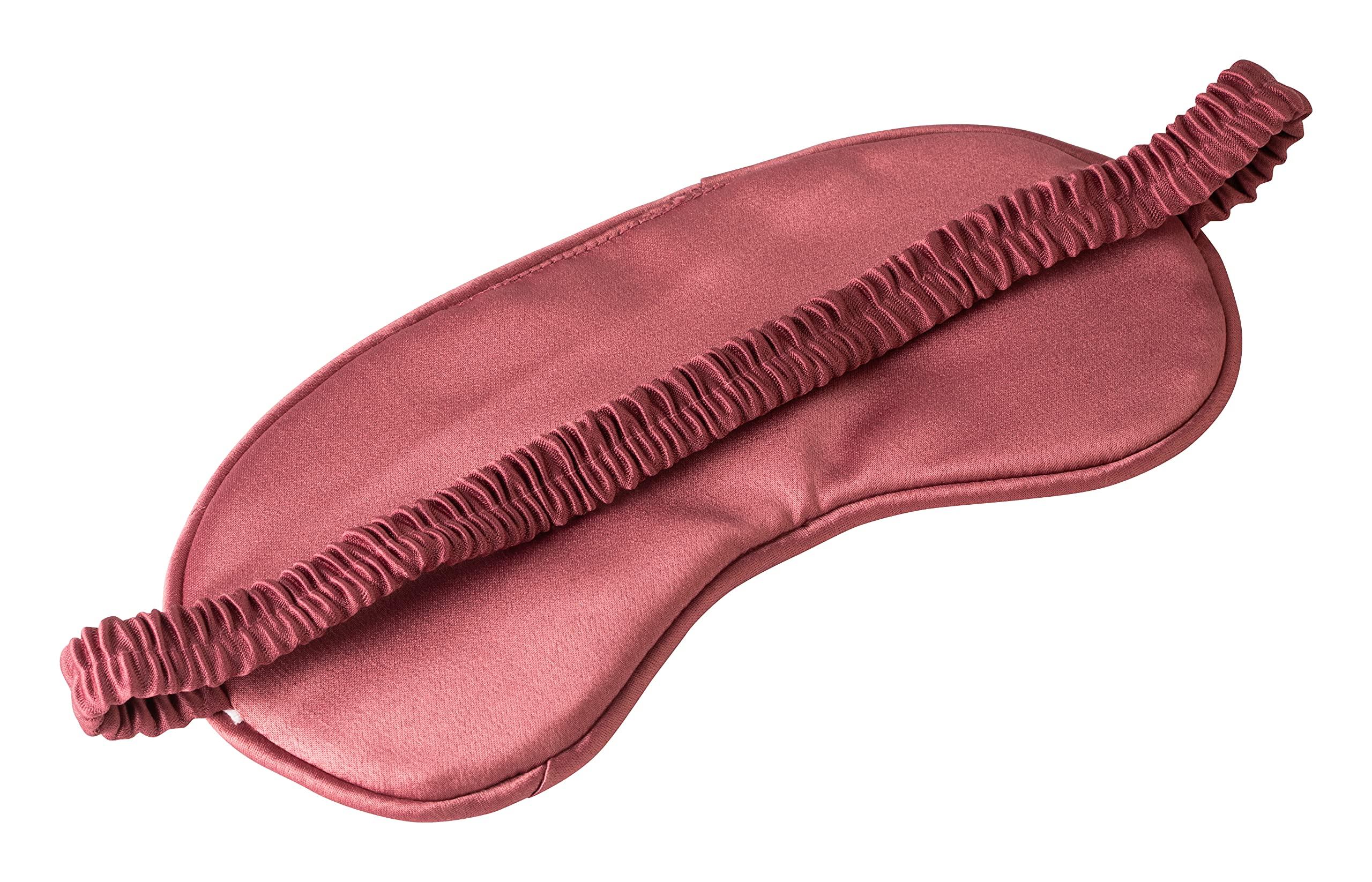 AICA Aica Customized Name Silk Eyemask with Soft Cushioned  RosePink Color, Pack of 1 | Gifts for Women