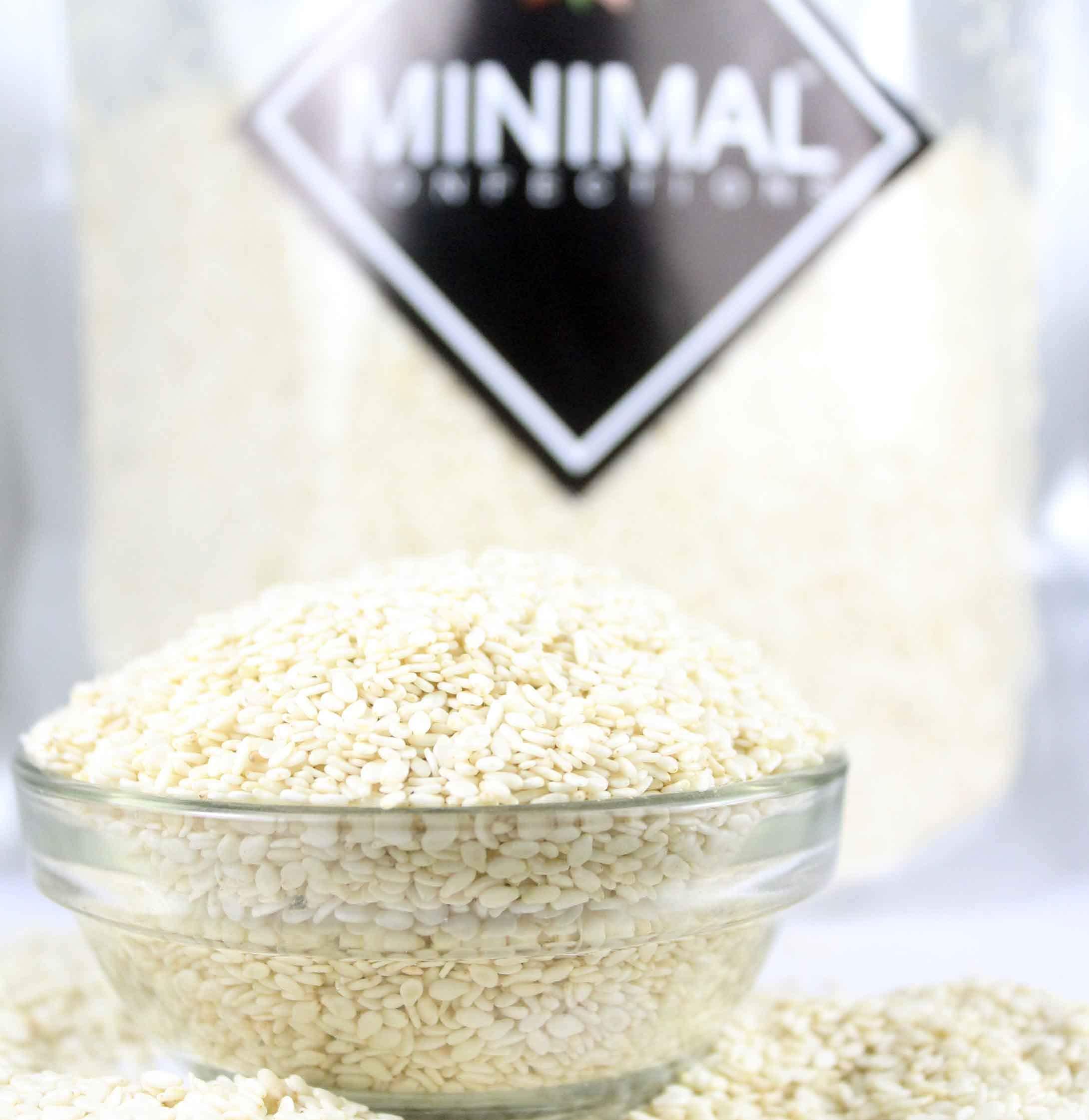 minimal Minimal Hulled White Sesame Seed/Nylon White Till,1kg