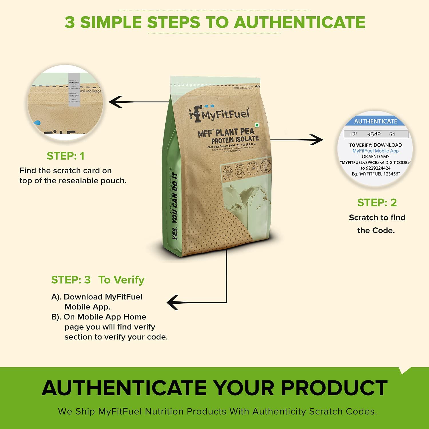 MyFitFuel MyFitFuel Clean Plant Pea Protein Isolate (27.4g Protein, 4.9g BCAA, 10.6g EAA) |Easy to Digest | Vegan Plant Protein Powder [1Kg, 28 Servings, (Strawberry Burst)]