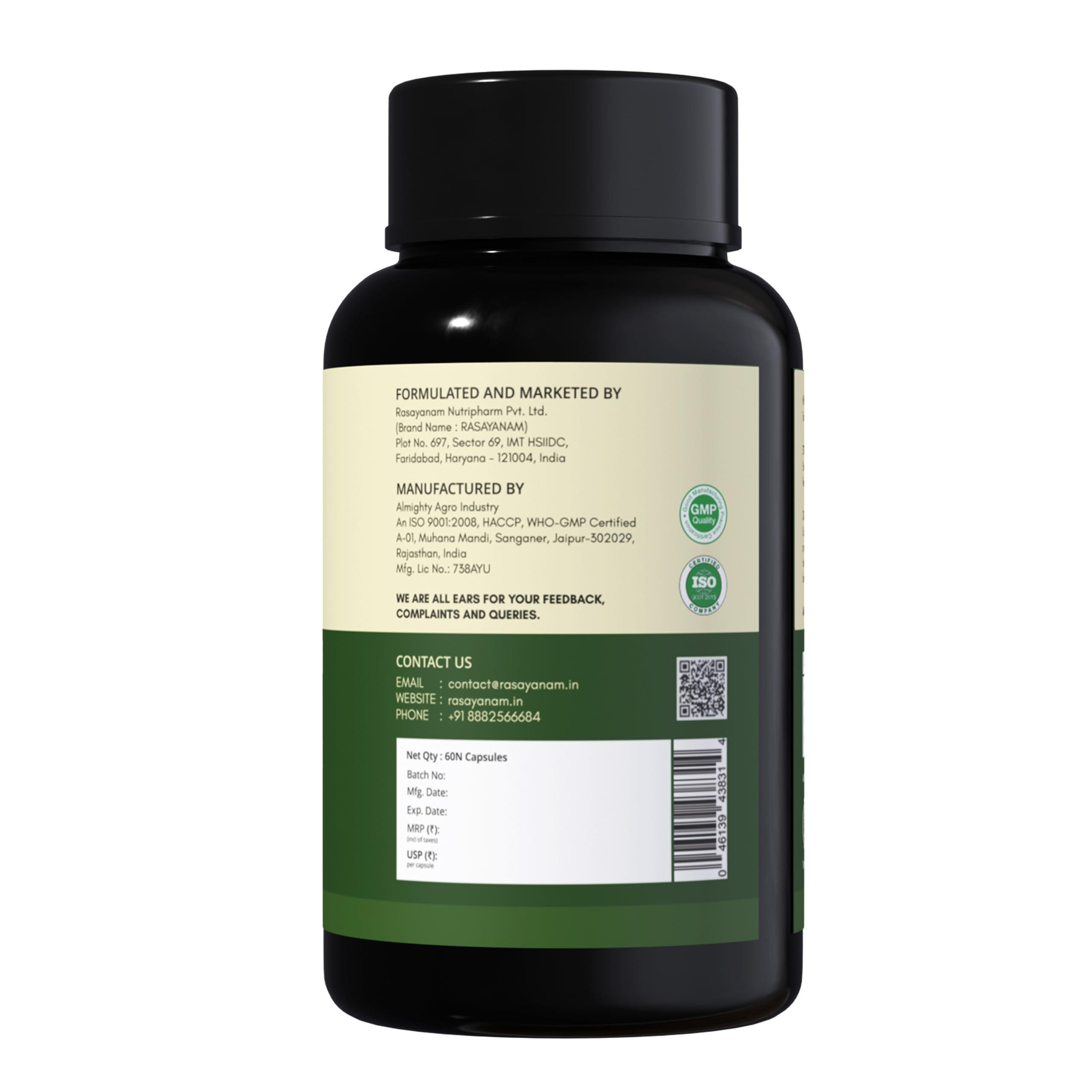 Rasayanam Rasayanam Ashwagandha Ksm-66 (500 Mg) Pack Of 2 Extra Strength Natural Formulation Support Strength & Energy Withania Somnifera Extract, capsule