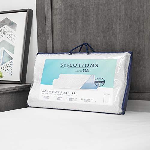 SensorPEDIC SensorPEDIC Solutions by SensorGel Contour Memory Foam Side and Back Sleepers Bed Pillow, Oversized, White