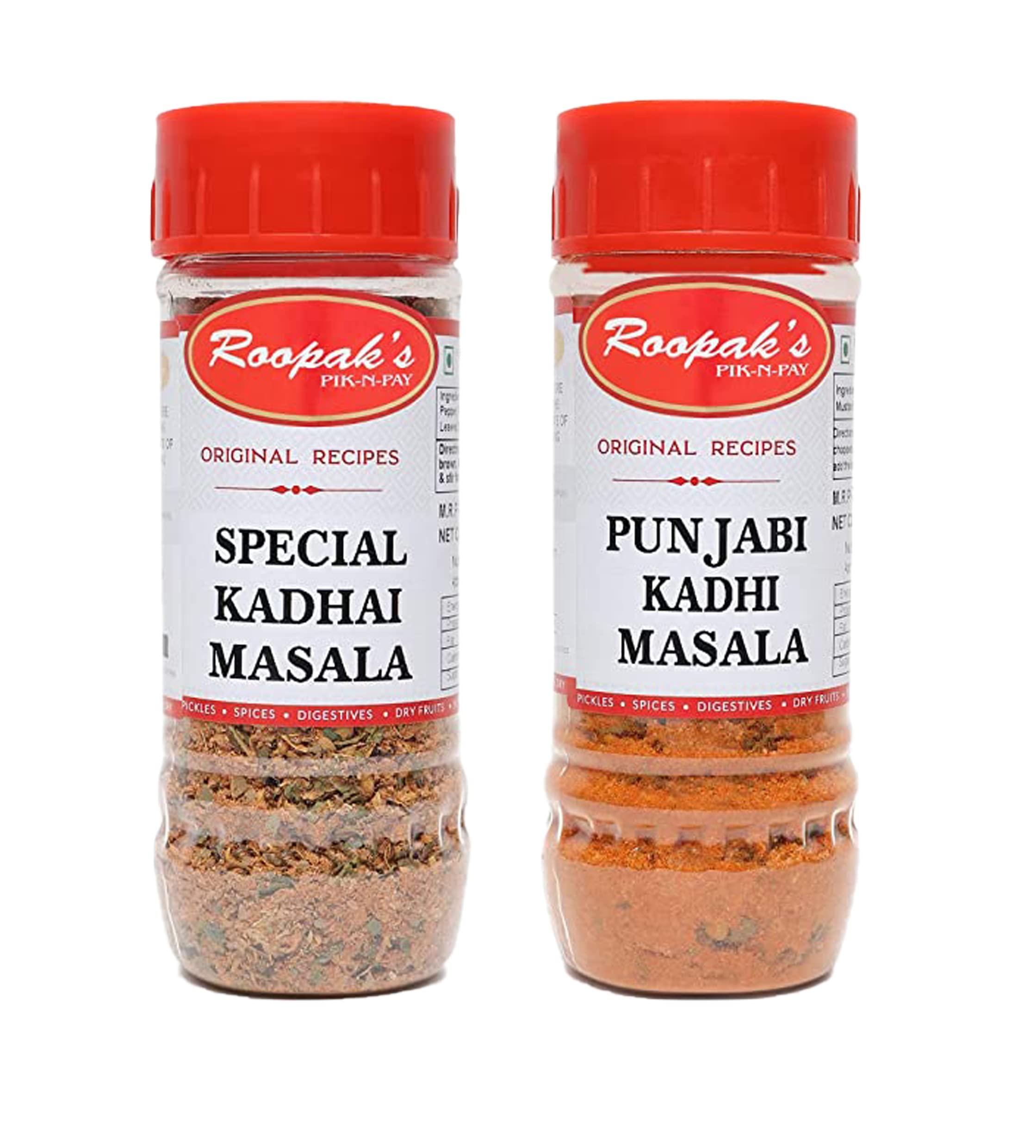 ROOPAK'S PIK-N-PAY ROOPAK'S - Combo Pack Of Special Kadhai Masala + Punjabi Kadhi Masala (Pack Of 2, 100gm each)