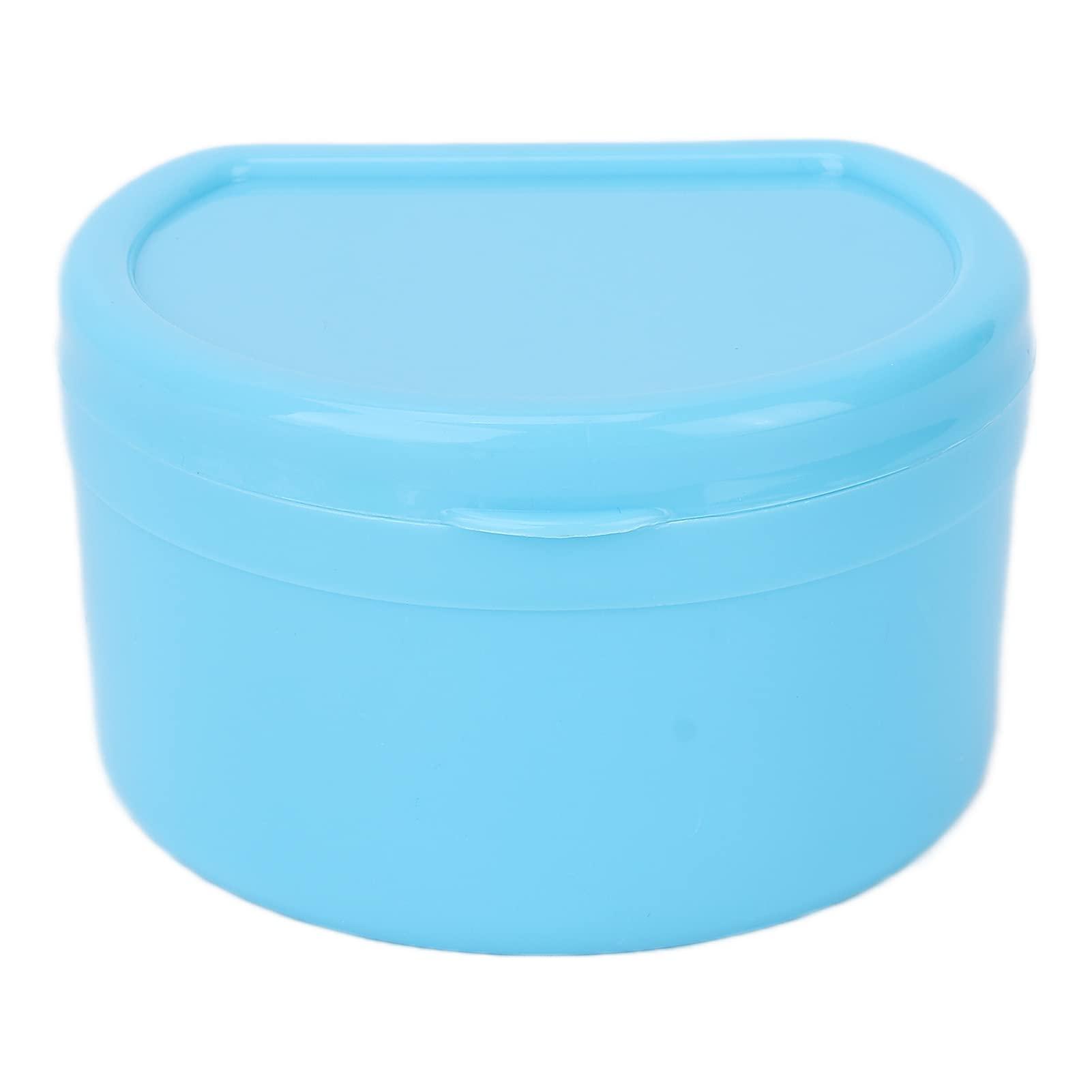 EXCLUZO EXCLUZO Dental Retainer Box, Non Toxic Odorless Lightweight Food Grade Denture Storage Container for Home for Artificial Teeth for Travel(Light blue)