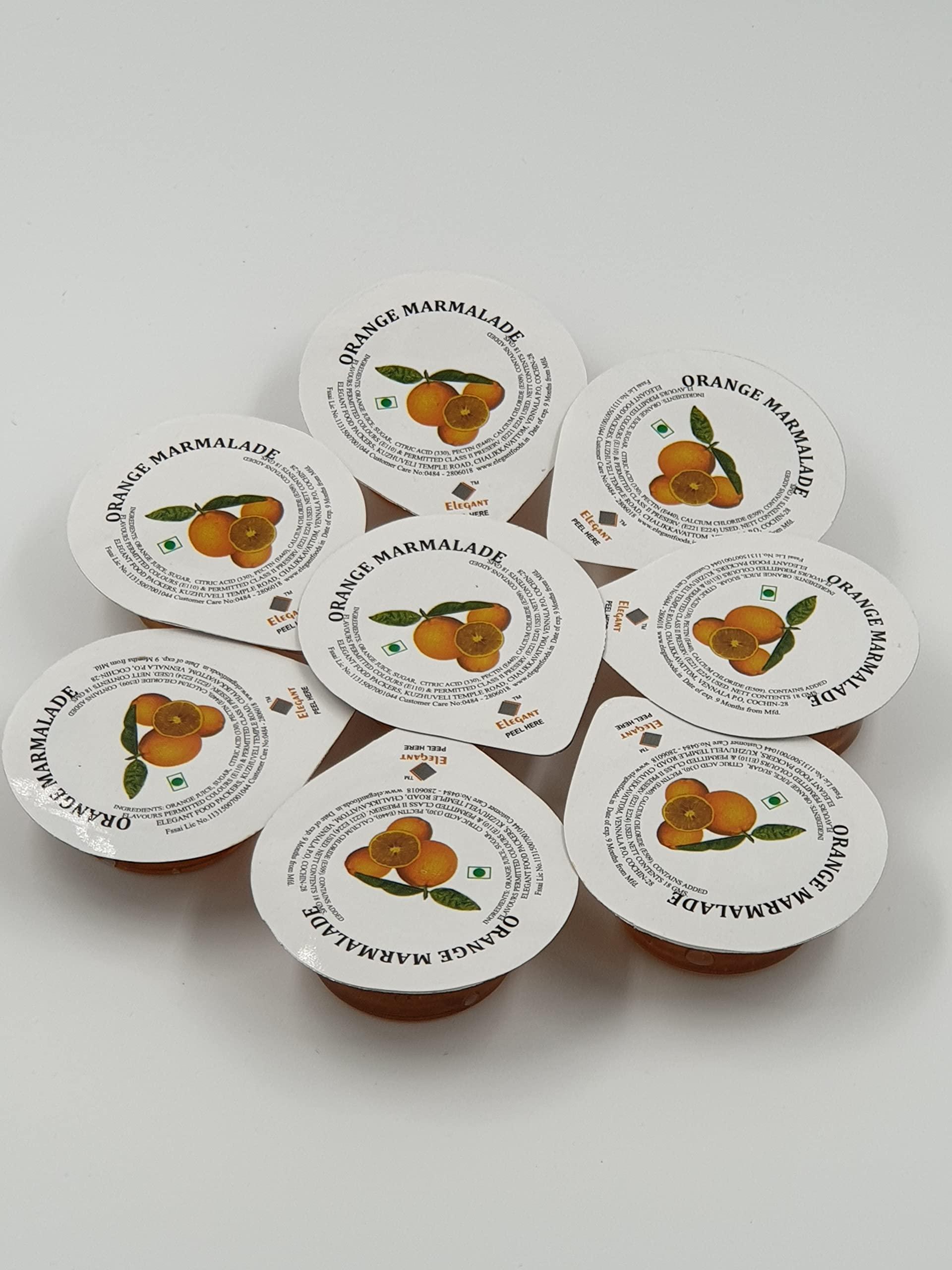elegant food packers ELEGANT FOODS Orange Marmalade 18 gms Blister Pack. With real fruit extracts. Family Pack of 50