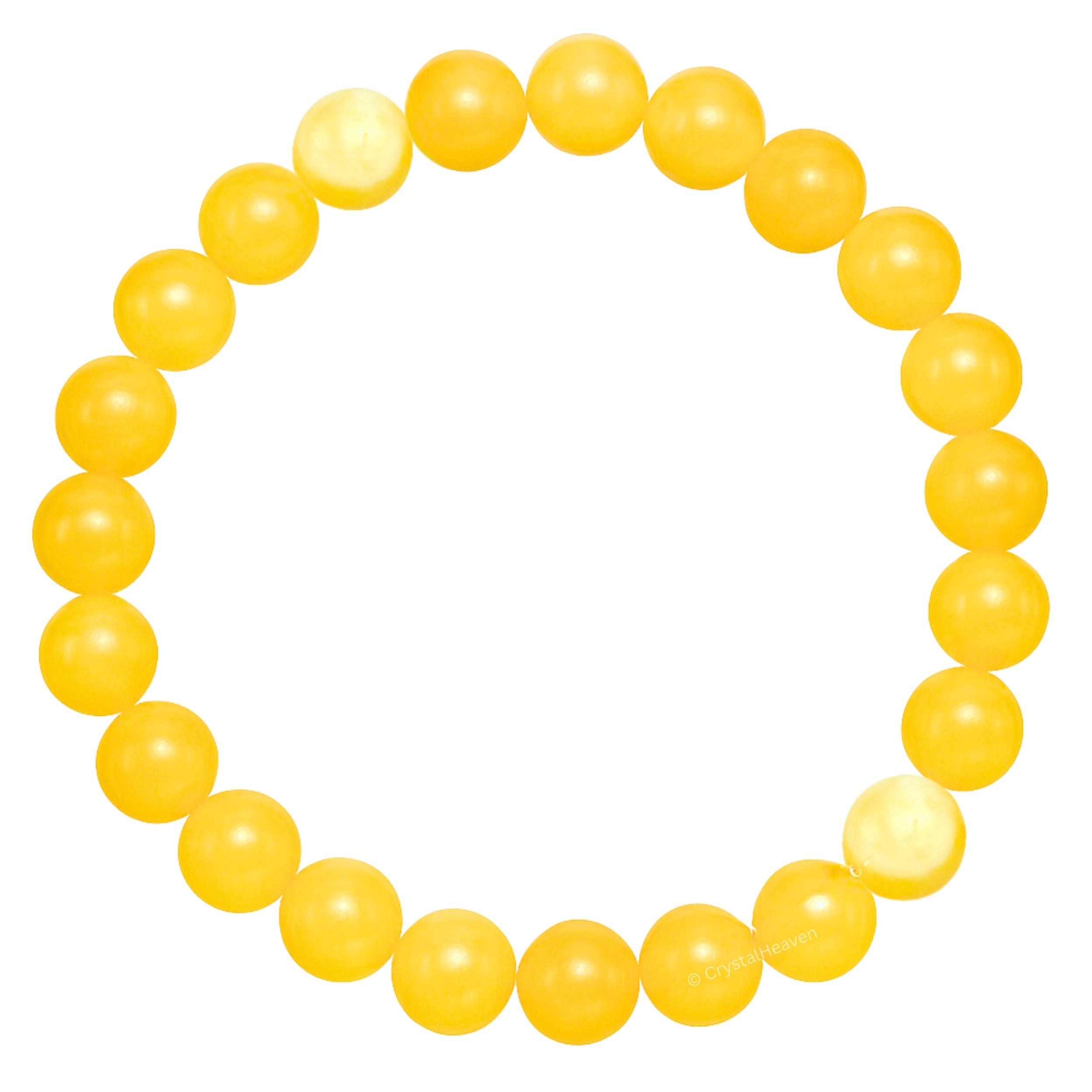 Crystal Heaven Certified Yellow Calcite Bracelet for Women Men with Healing Crystal and Reiki Stone - Beautiful Gemstone Beaded Bracelet for Balance, Harmony & Positive Energy