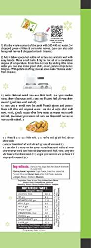 MISHTI MISHTI Mix Bhajiya (Pakoda) Mix -Ready to Cook -Instant-Gujarati Snack Food-400 Grams-(Pack Of 2)