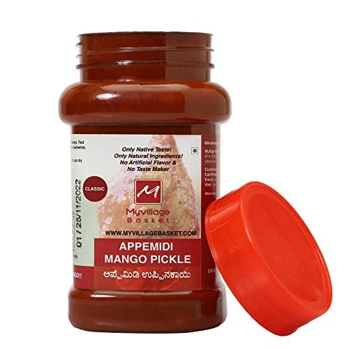 Muttige Village Basket Appemidi Mango Pickle-Classic-250Grams | Tender Mango Pickle | Product from MyVillage Basket (250g_Non Prime)