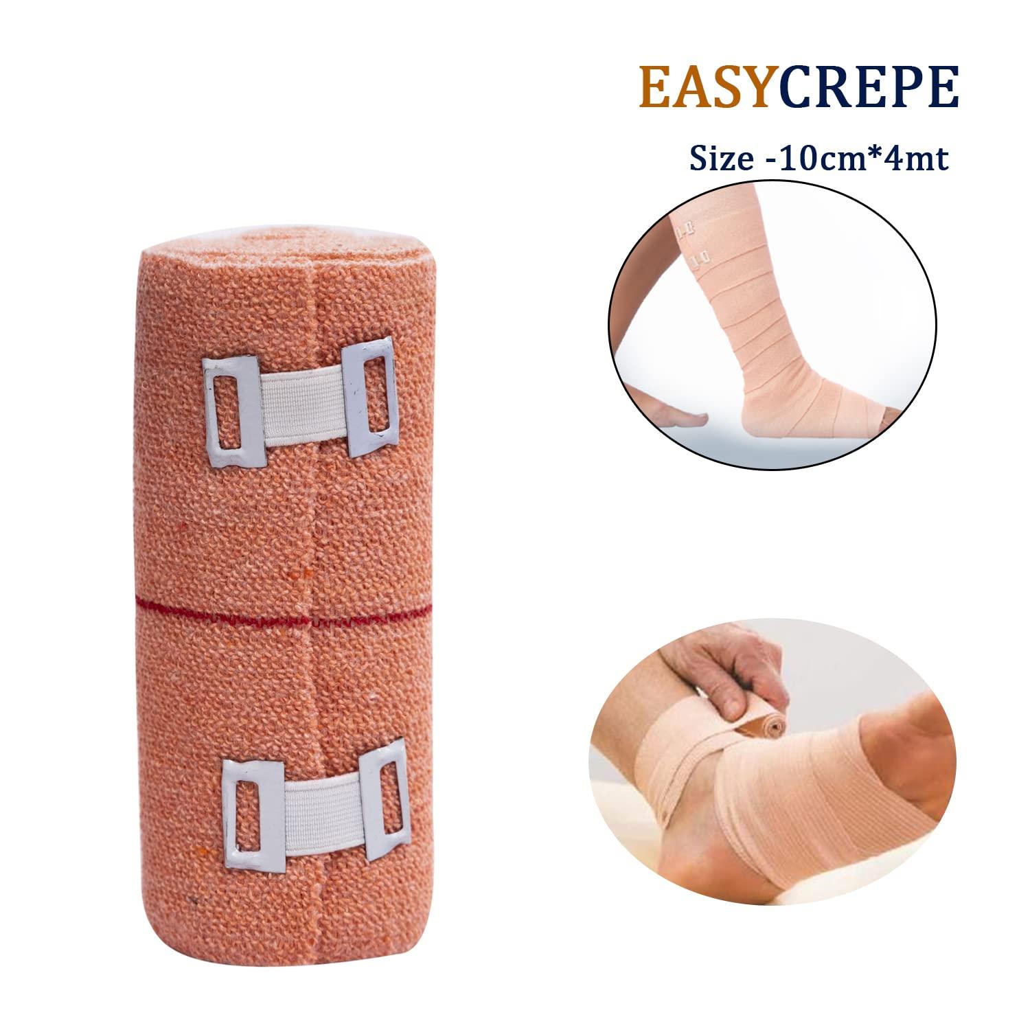 EASYAID EASYAID Cotton Crepe Bandage for Pain Relief, 10cm X 4mt