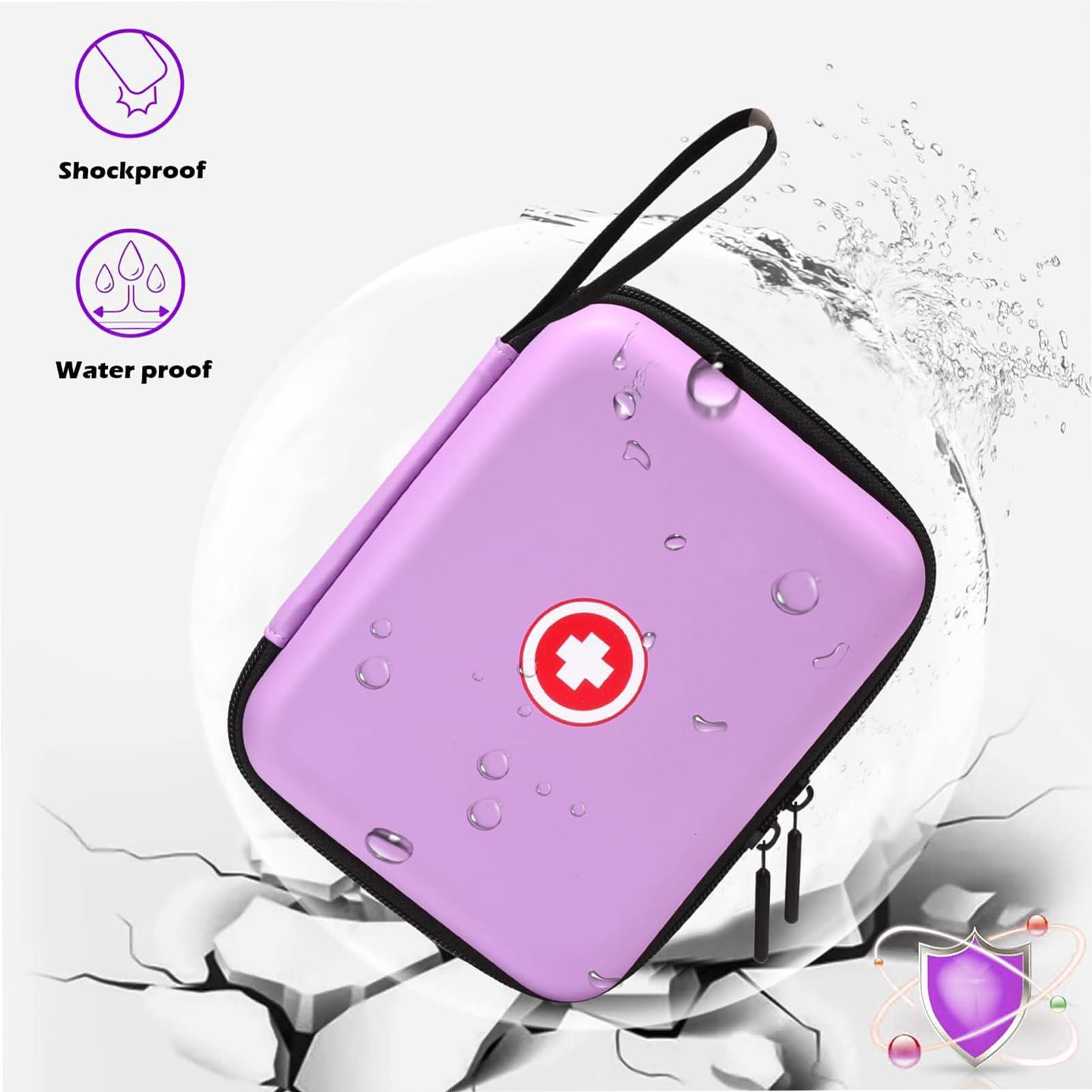 YFUG GO Fukumi Carrying Case for Portable Nebulizer, Travel Medical Bag, Hard Emergency Medical Bag for Inhaler Spacer Case for Kids and Adults, Masks, Asthma Accessories Case for Medicin, MB02-P