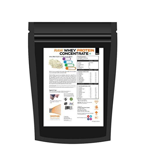 SHOYAN NUTRITION Shoyan Nutrition Raw Whey Protein Concentrate 80% 250Gm 0.55 lb Unflavoured | 24g Protein per scoop| Whey from USA