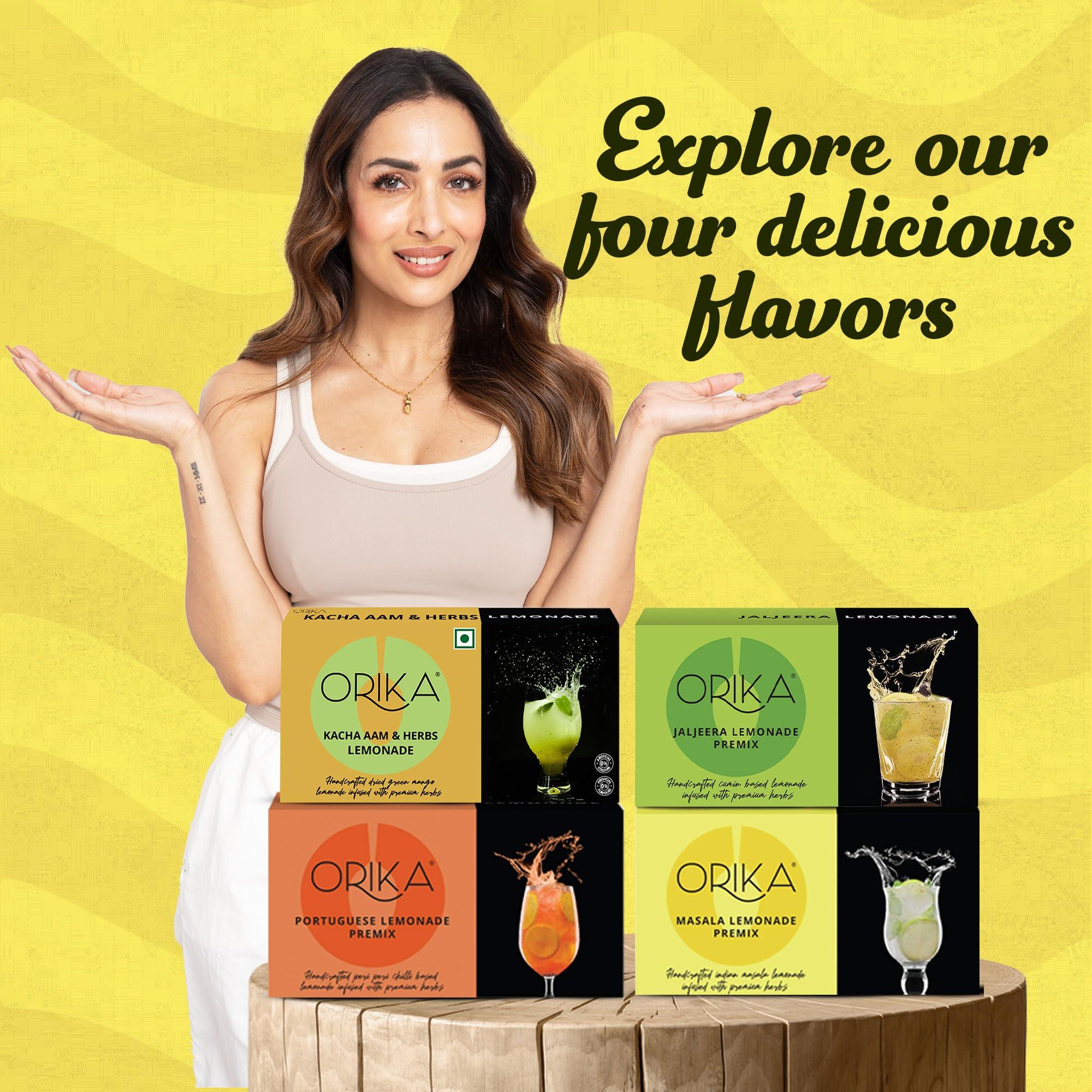 Orika Orika Masala Lemonade Premix | 380g (20 Sachets) | Infused With Premium Herbs | Handcrafted Instant Drink Premix | Refreshing Summer Drink