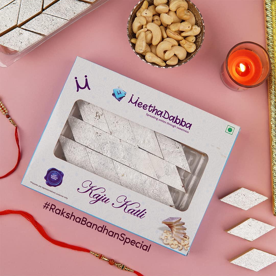 MEETHADABBA MeethaDabba Kaju Katli, Assorted Kaju Katri, Traditional Indian Sweets, Desi Mithai, 9 pcs, 100 grams