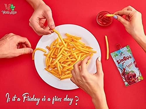 VARUN AGRO PROCESSING FOODS PRIVATE LIMITED Zingat Tomato Ketchup Sachet 100g Made with Fresh Tomatos (Pack of 100) 100gm