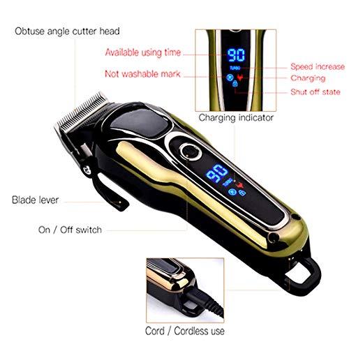 OSL OSL AC-DC Rechargeable Kemeii Cordless & Corded Waterproof Professional Hair Clipper Beard Mustache Trimmer Powerful Electric Razor for Men With LED Display Multicolor (6 Month Warranty)