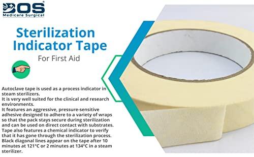 BOS MEDICARE SURGICAL BOS MEDICARE SURGICAL Tape/Steam Sterilization Indicator Tape 19mm X 50mt. Dry Heat Autoclave Tape (Steam)/Autoclave/Steam Sterilization Indicator Tape First Aid Tape
