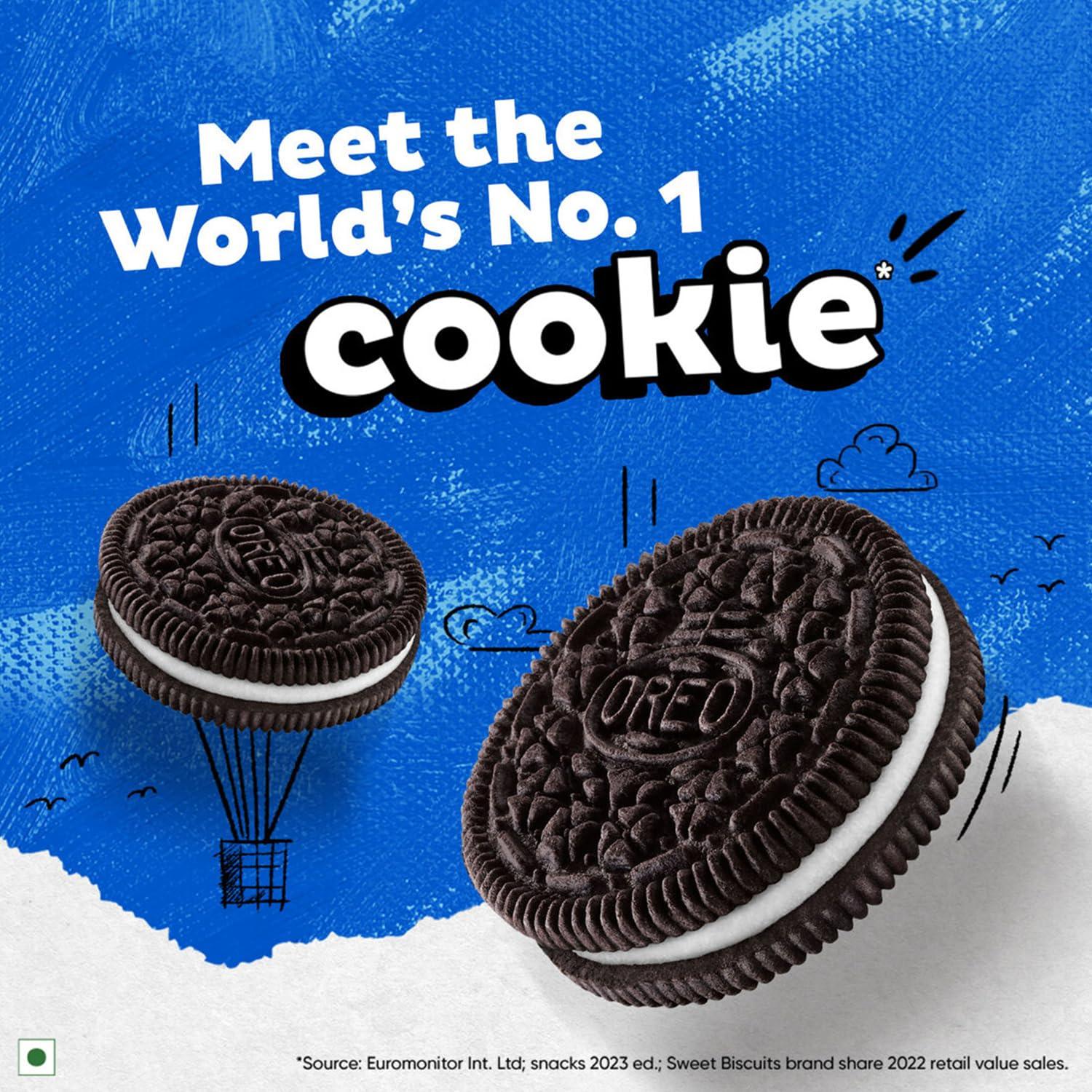 Oreo Oreo Cadbury Vanilla Flavour Crme Sandwich Biscuit, 288.75 grams(packaging may vary) (Pack of 3)