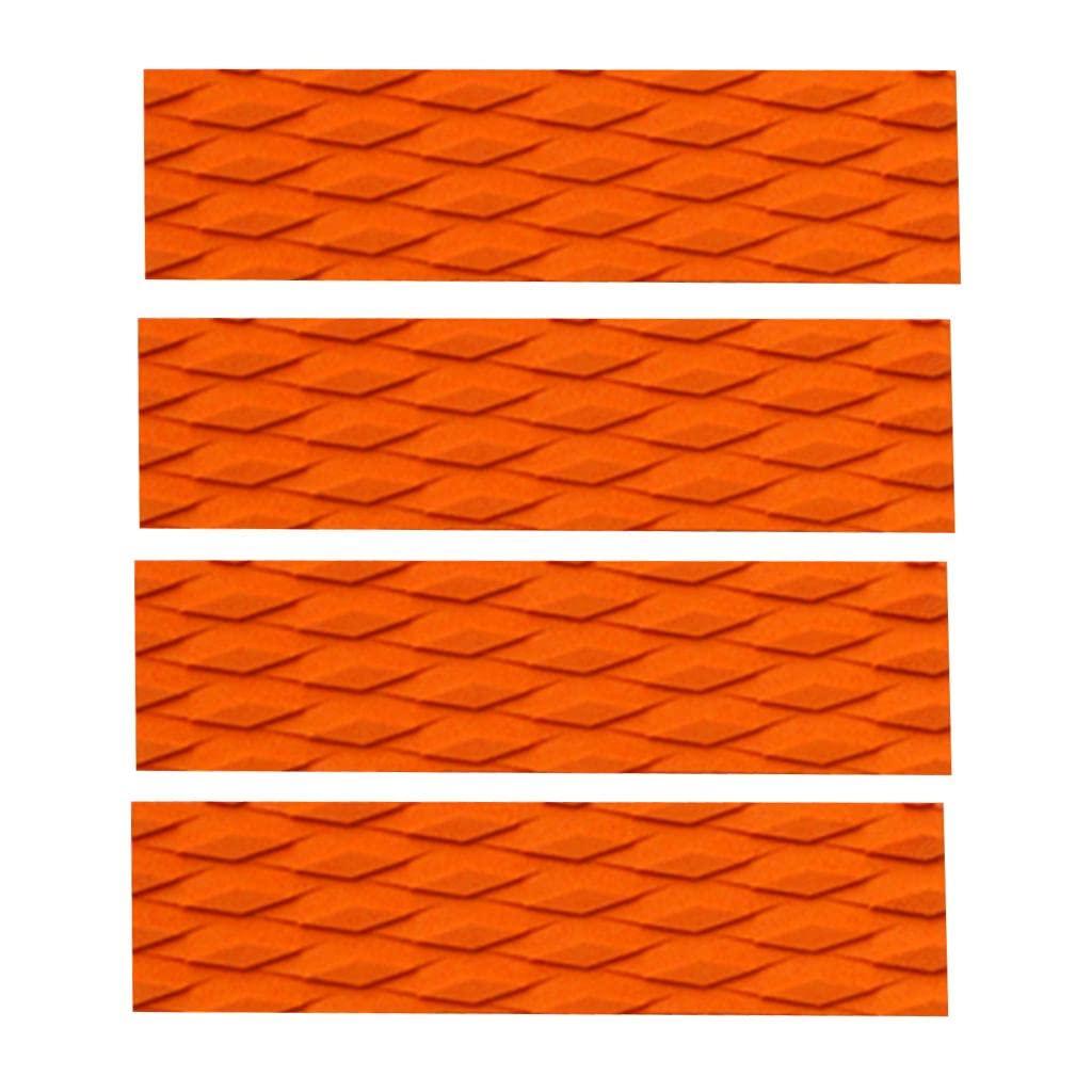 UJEAVETTE UJEAVETTE 4 Pieces EVA Skimboard Traction Pad Bar Grip Surfboard SUP Surfing Orange