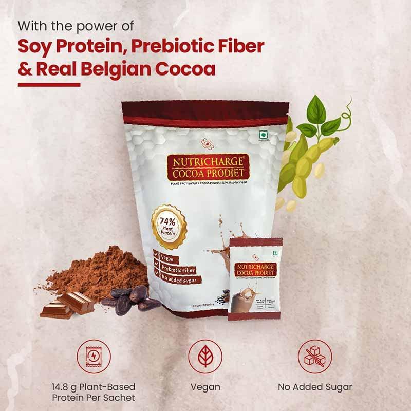 Nutricharge Nutricharge Cocoa Prodiet provides an excellent source of vegan Soy protein (Pack Of 1)