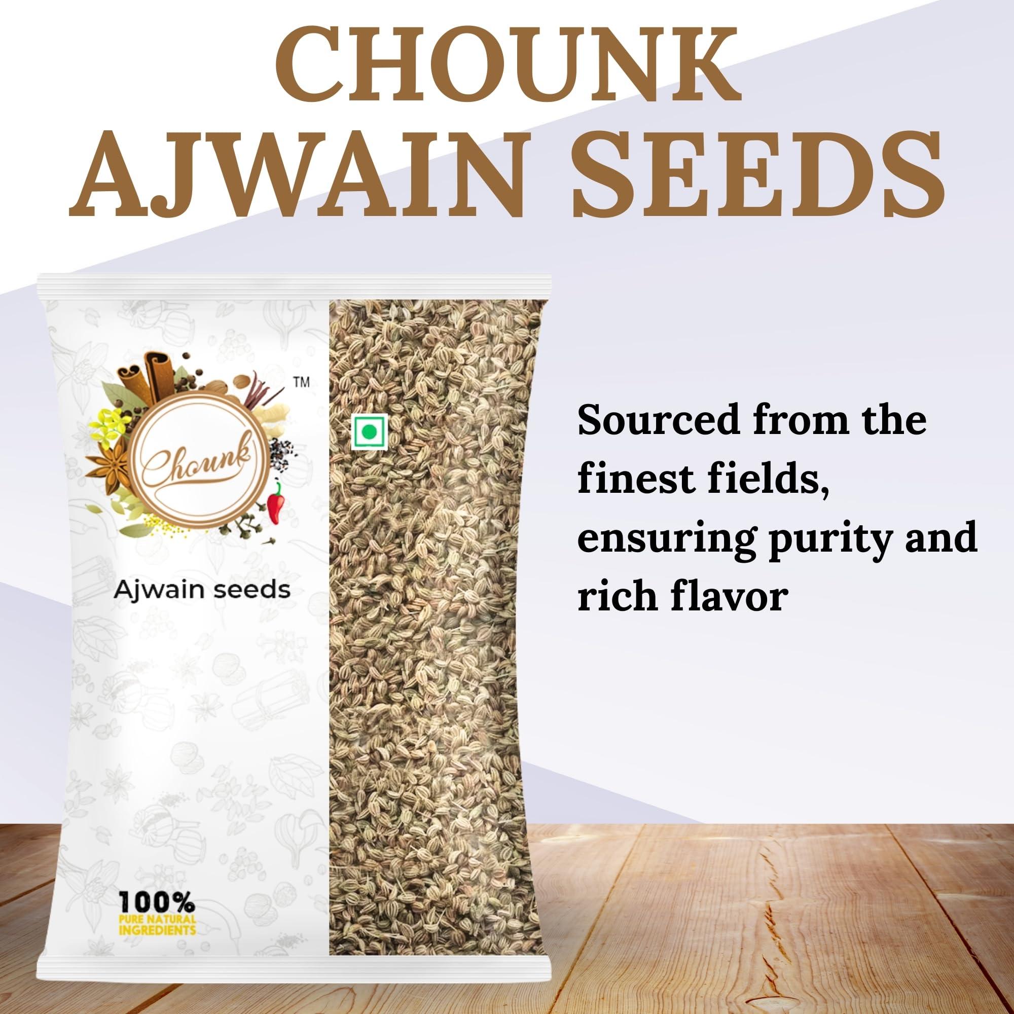 Chounk Chounk Ajwain Seeds/Carom Seeds/Fresh Ajwan/ - 200g (2 X 100g) | Ajowan | Rich & Strong Flavour | Used in Cooking | Vaamu Seeds