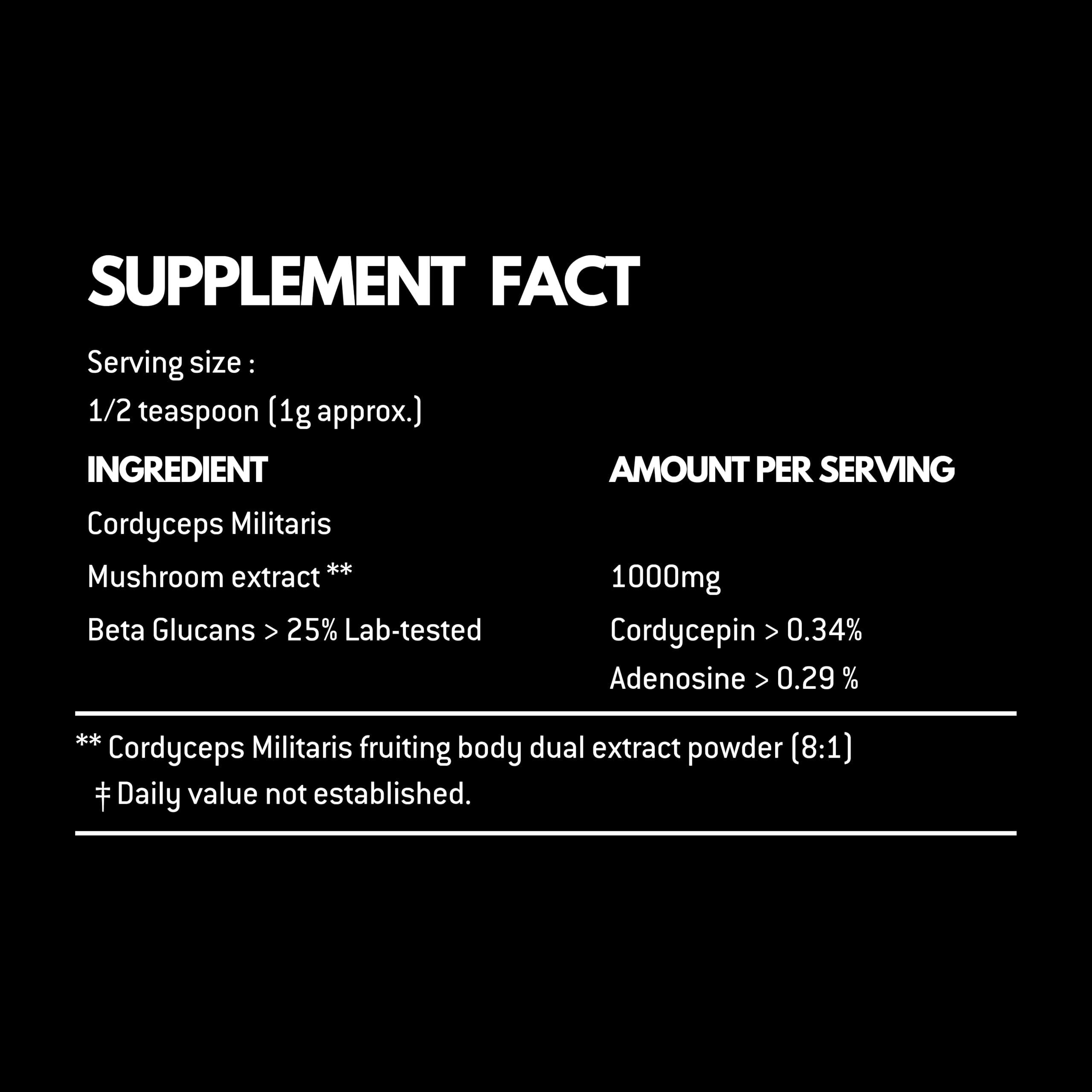 417 Alchemy Dose Cordyceps Militaris Extract Powder-Premium 100% Pure Mushroom Supplement Packaging Type: Dose Bag, Size: 15 Servings