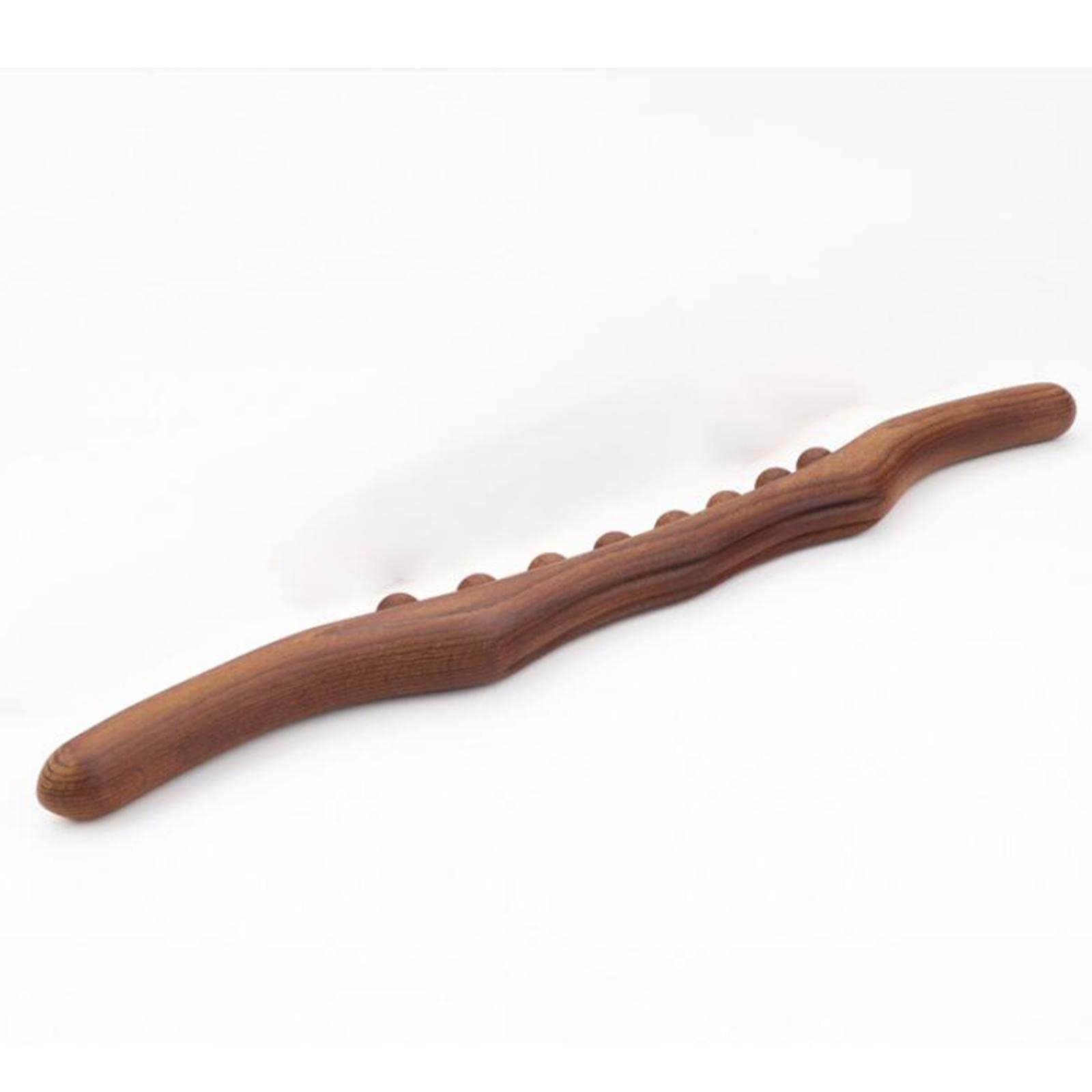 T.O.G. T.O.G. Handheld Wooden Massage Stick Roller Massager Dark Brown 8 Beads