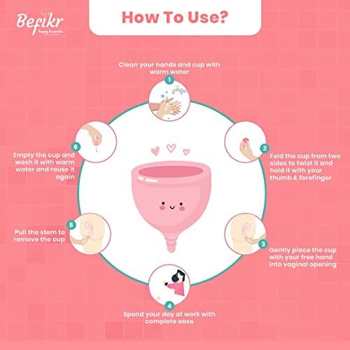 JWL Large Period Cup / Menstraul Cup Befikr Silicon Cup For Women Girls