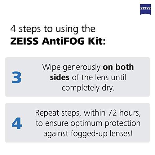 Zeiss ZEISS AntiFOG Kit 30ml - Pack of 1 | Fog-Free Lens for up tp 72 hours | Ideal for Spectacles, Eyeglasses, Sunglasses, Camera Lenses, Bike Visors, Car Mirrors, Windshields, and Swim Goggles