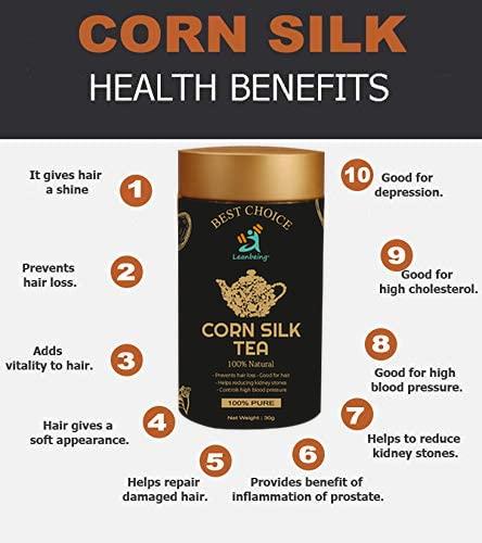LEANBEING Leanbeing- Corn Hair Tea (30g) for Kidney Stones/Liver Cleansing - Corn Silk Tea - Maize Hair Tea - Natural- (30 g) |Supports Urinary Tract Health