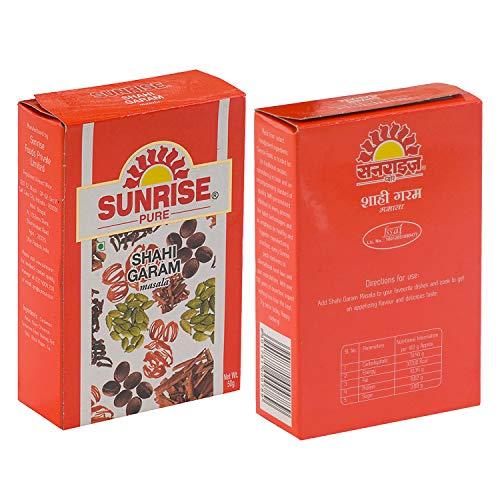 Sunrise Pure Sunrise Chaat Masala, Garam Masala, Mix Masala, Shahi Garam Masala, Tadka Masala, Each Pack 50gm with Compounded Hing 25gm (Pack of 6)