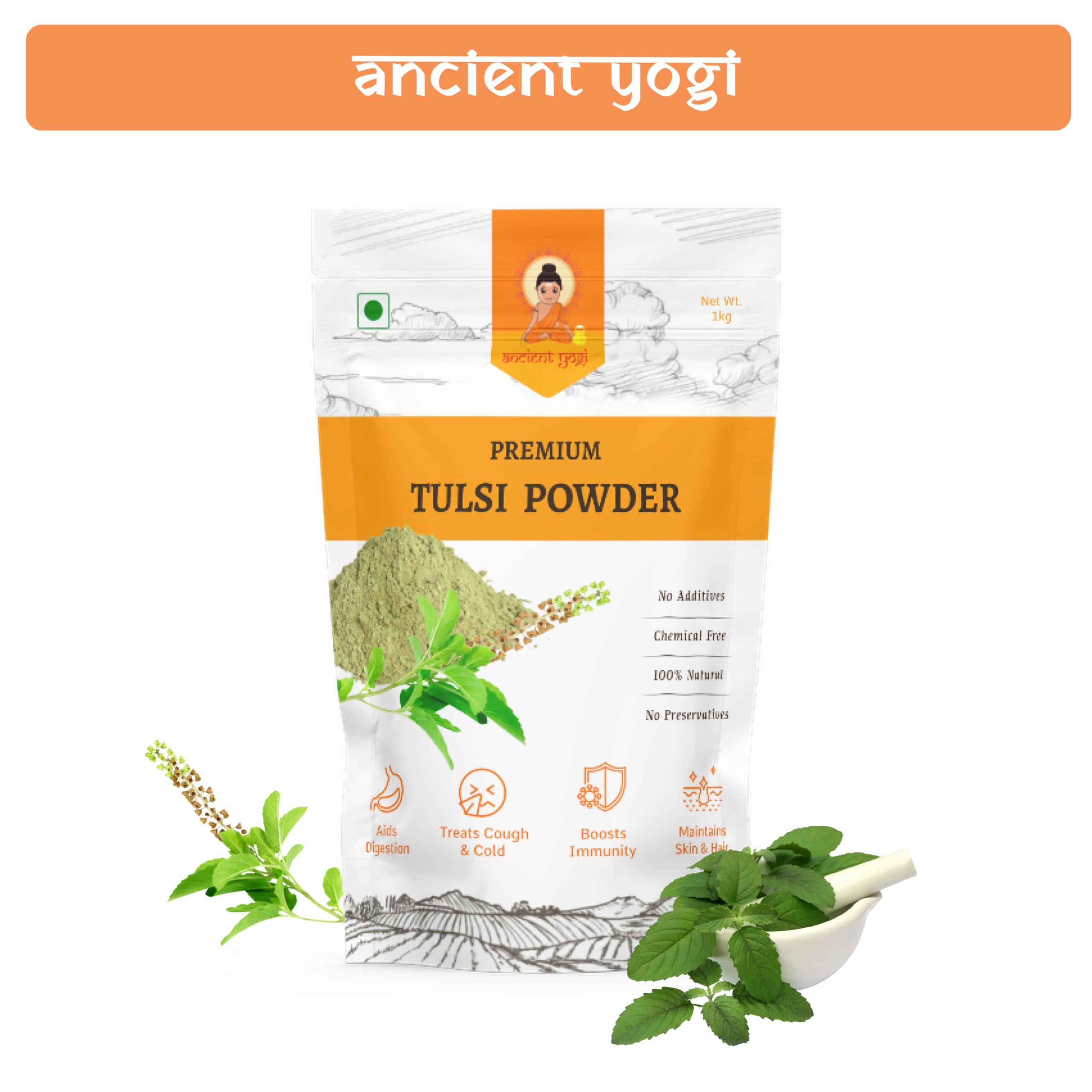 Ancient Yogi Ancient Yogi || Tulsi Powder by Ancient Yogi - Holy Basil for Immune Support and Stress Relief (100gms (Pack of 2))