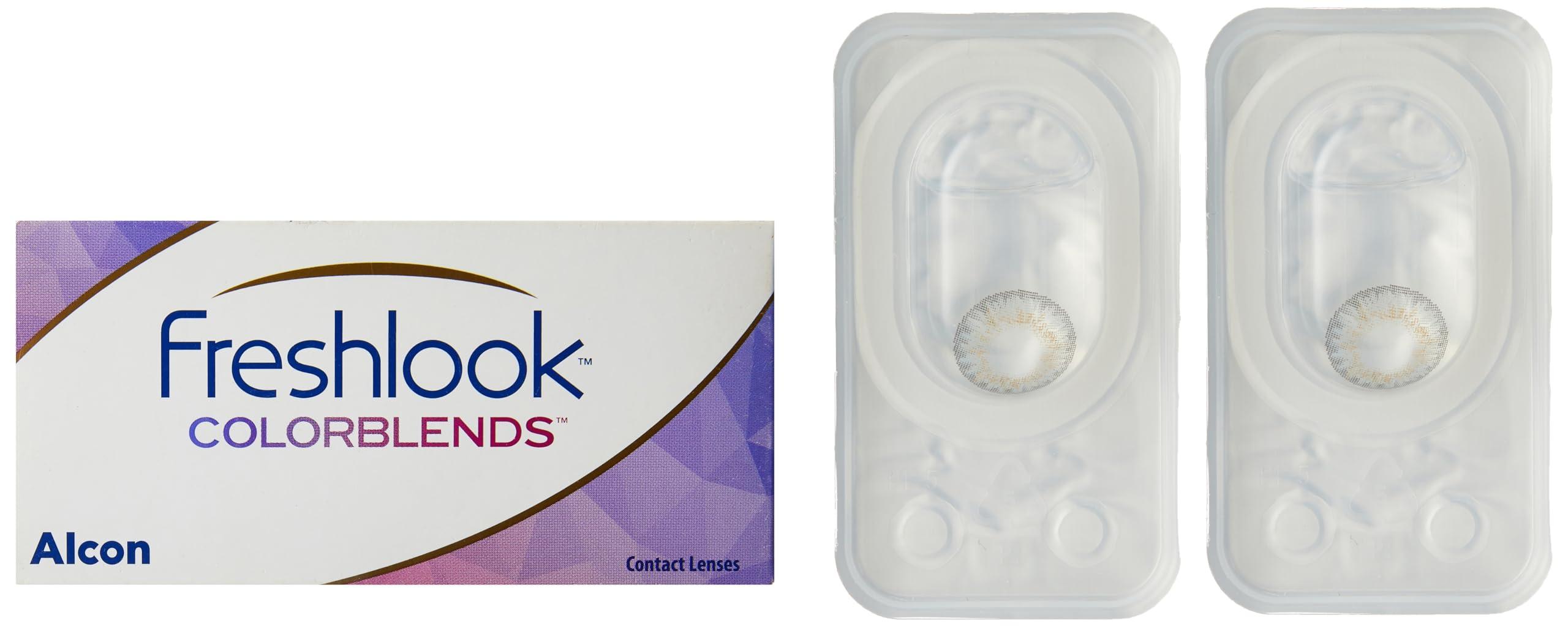 ALCON Freshlook Colorblends Contact Lens with Lens Case & Solution - 2 Pieces (-1.25,Gray)