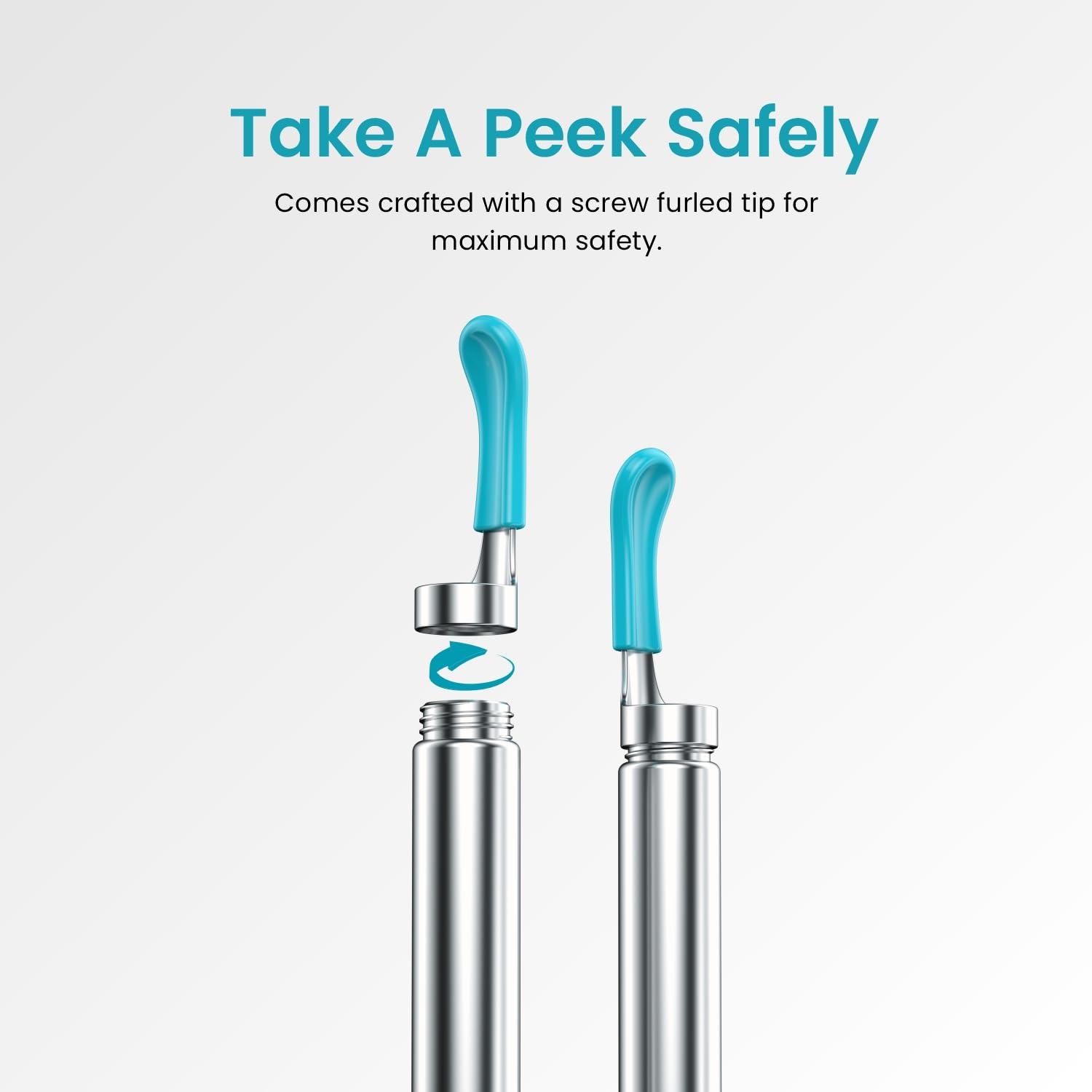 Portronics Portronics Cleansify Ear Endoscope Otoscope/Wax Cleaner with 1080p FHD Camera with Ultra fine 4.5mm Lens for Kids & Adults(Black)