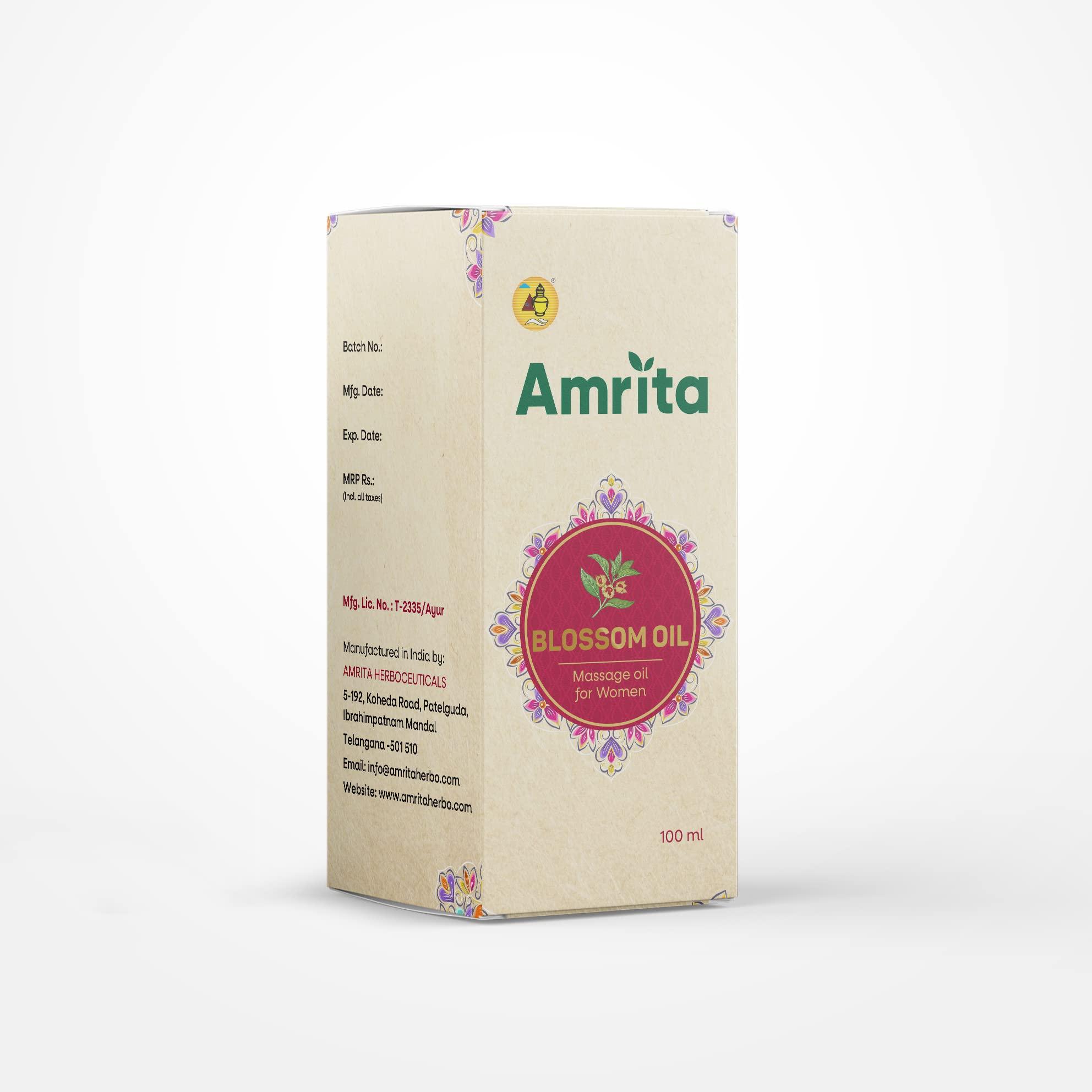 Amrita Amrita Blossom Oil | 100 ml | Massage Oil for Women | Relaxes Muscles & Improves Blood Circulation | Improves Skin Appearence