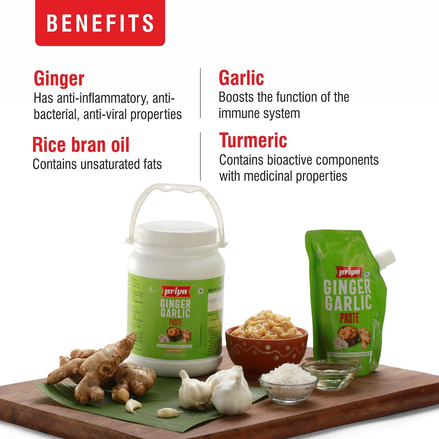 Priya Priya Ginger Garlic Paste, 100g (Pack of 8)