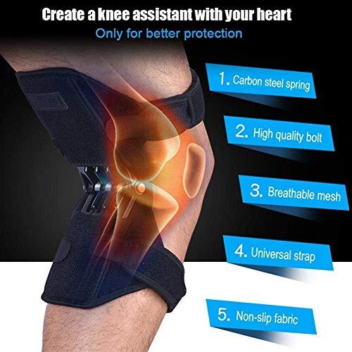 Grofilo Grofilo Joint Support Knee Pads Recovery Brace - Non-Slip Pain Relief Knee Lift Leg Band - Protective Sports Knee Stabilizer Pads Rebound Spring Force Knee Power Enhancer Booster