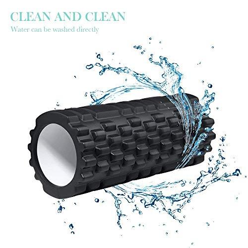 HOW (HOUSE OF WISHES) with Device How (House of Wishes) Bumpy Foam Roller, Solid Core EVA Foam Roller with Grid/Bump Texture for Fitness, Back Pain, Deep Tissue Massage
