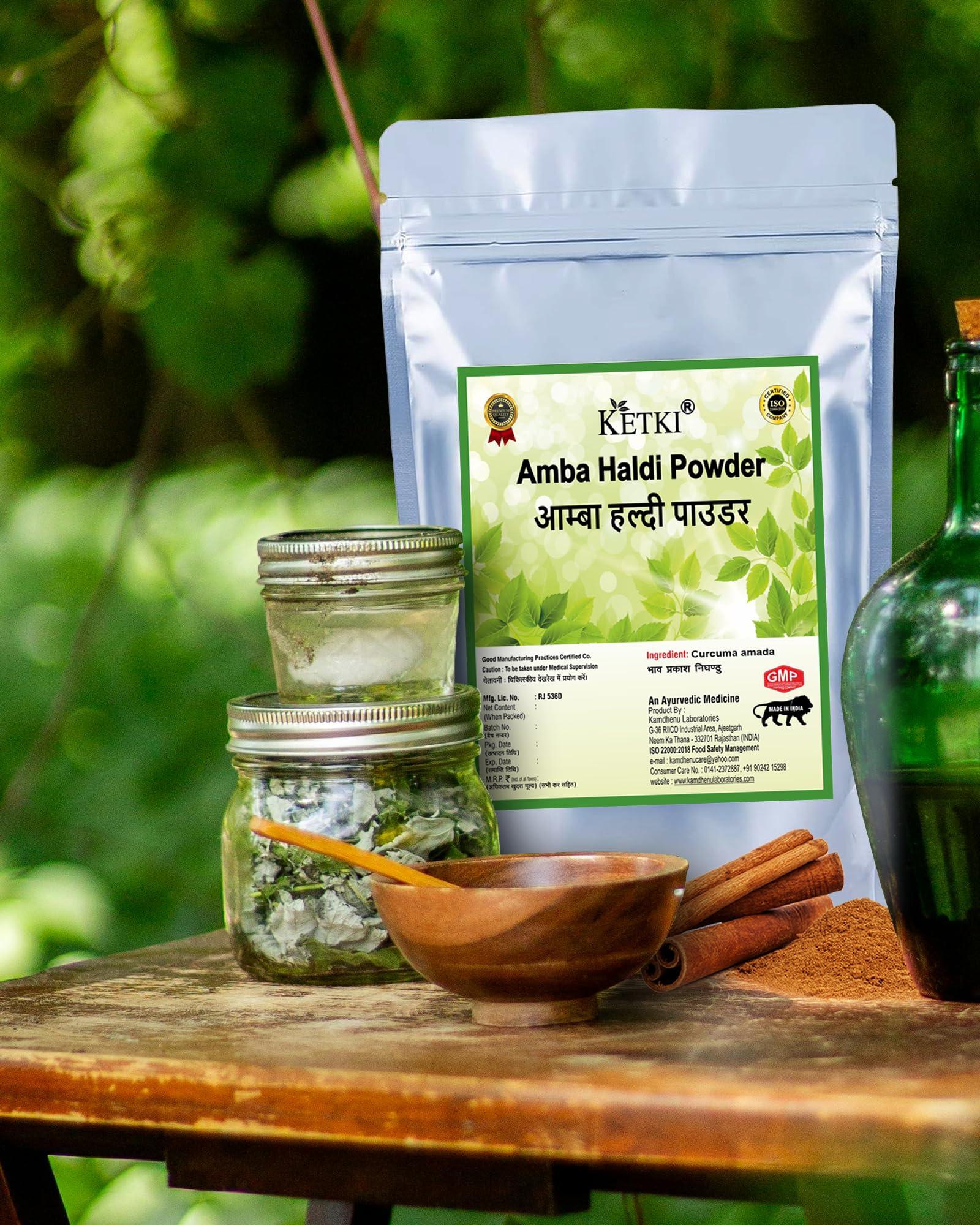 KETKI Ketki Amba Haldi Powder 100 grams, Pack of 1 | Curcuma amada/Mango Ginger/Jangli Haldi/kasthuri manjal/Curcumin
